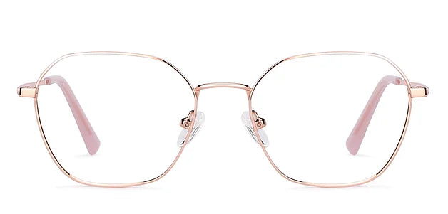 Gold Full Rim Geometric